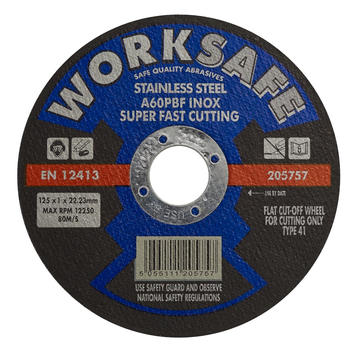 Cutting Disc Flat Stainless Steel (INOX) Ø125 x 1 x 22mm