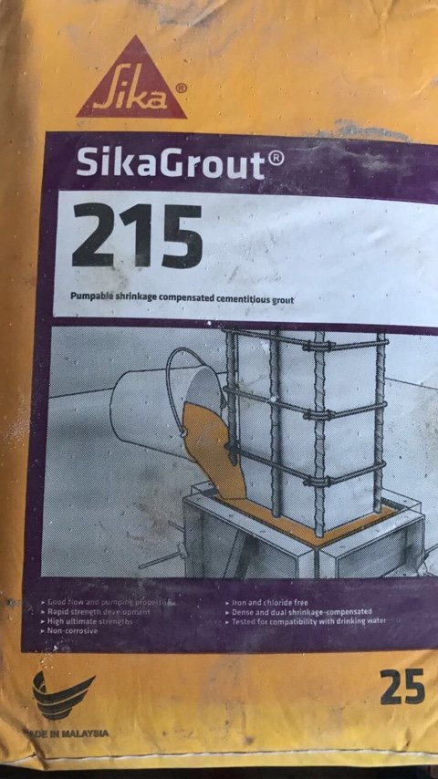 Sika Grout 215 Pumpable Shrinkage Compensated Cementitious Grout