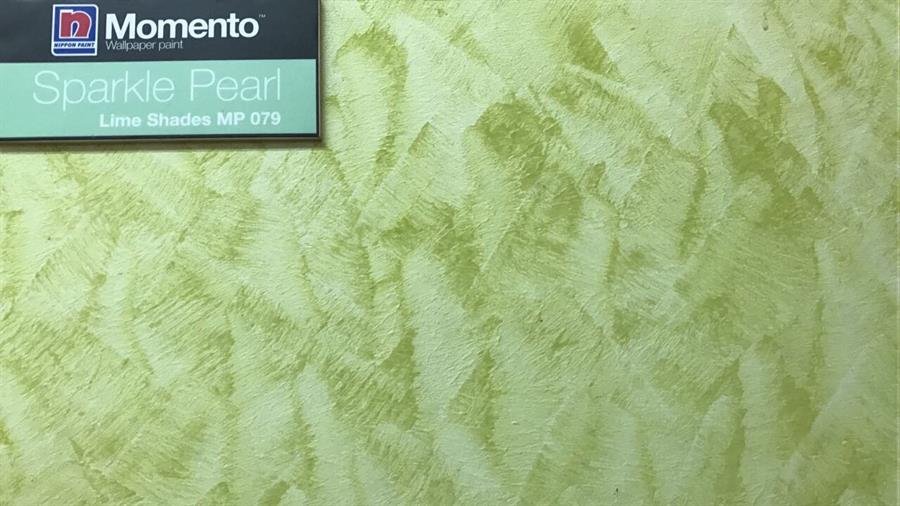 Nippon Paint Momento Wallpaper Paint Sparkle Pearl Lime Shades MP 079