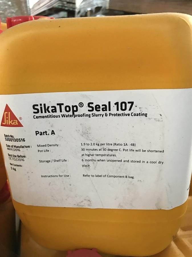 Sika Top Seal 107 Part A Cementitious Waterproofing Slurry And Protective Coating