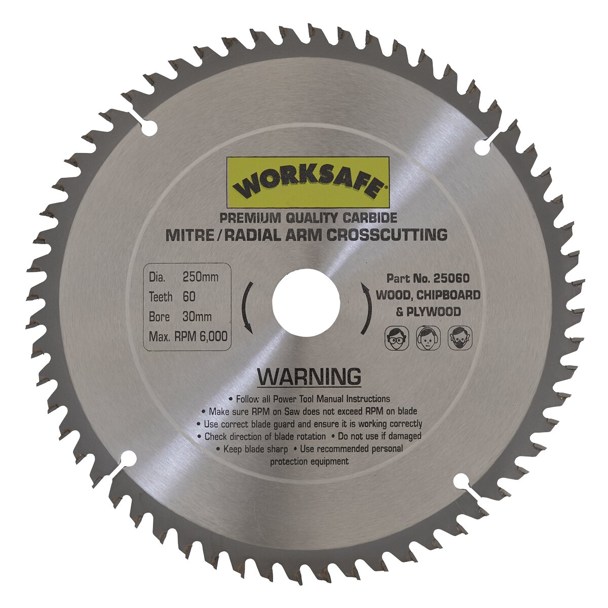 TCT Saw Blade Ø250 x 30mm - 60tpu