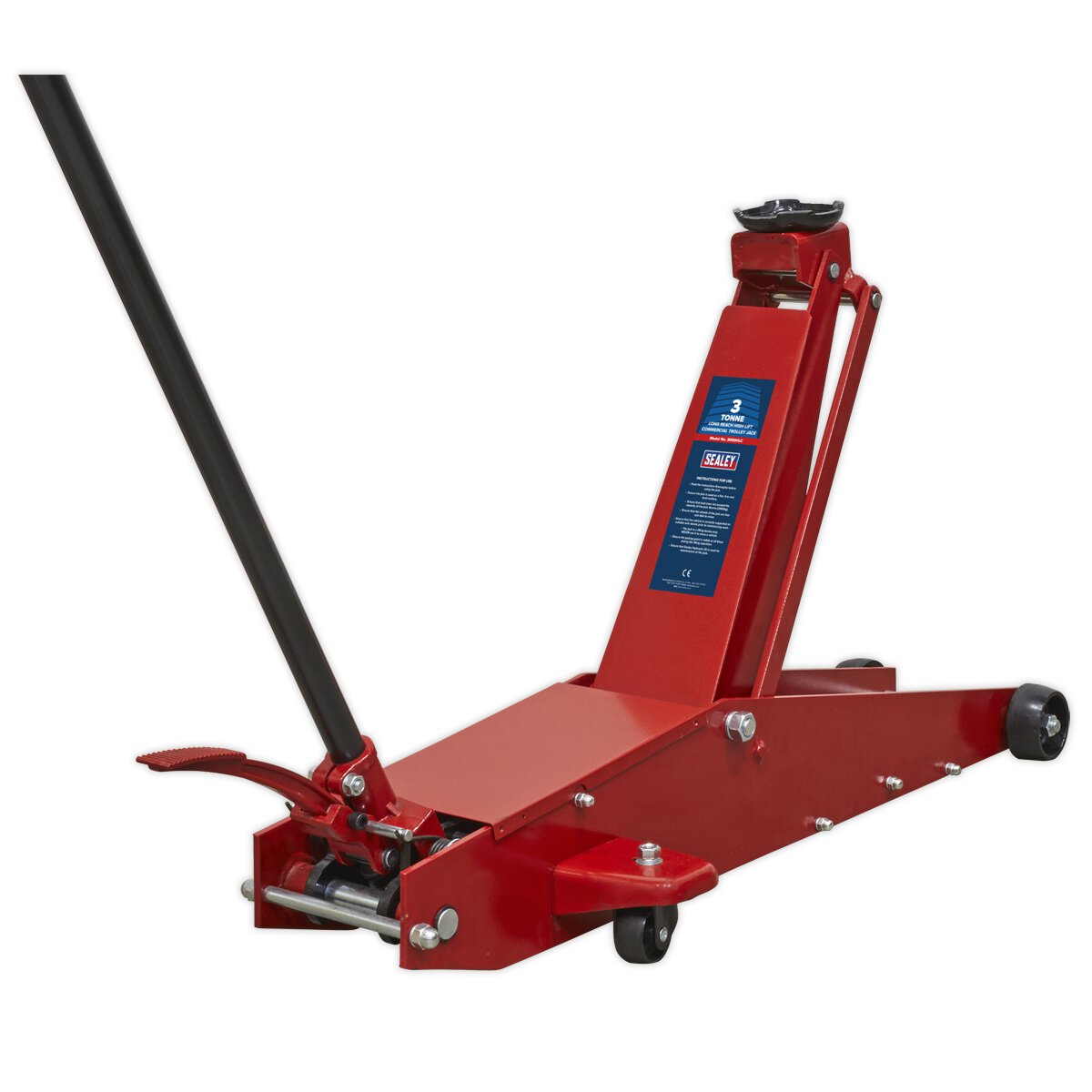 Trolley Jack 3tonne Long Reach High Lift Commercial