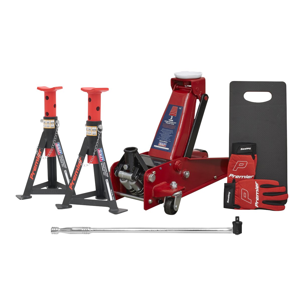 Trolley Jack 3tonne Super Rocket Lift with Accessories