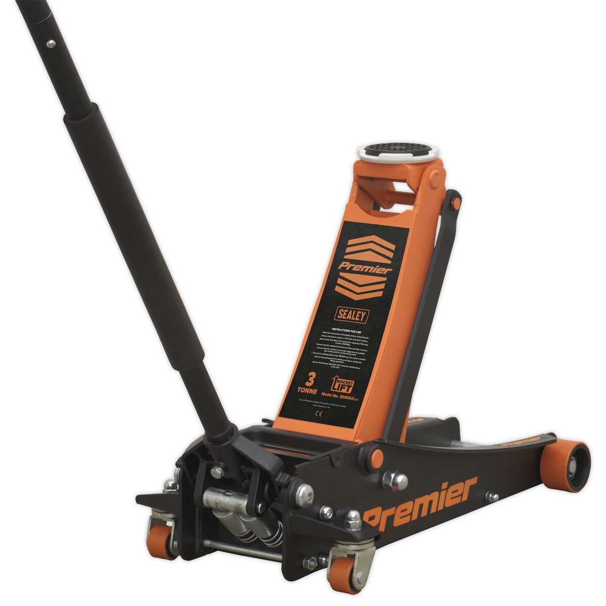 Trolley Jack 3tonne Rocket Lift Orange