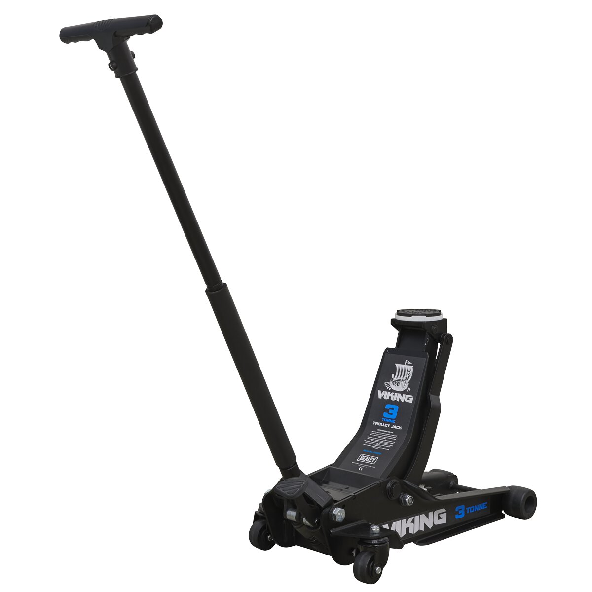 Viking 3tonne Low Entry Trolley Jack with Rocket Lift