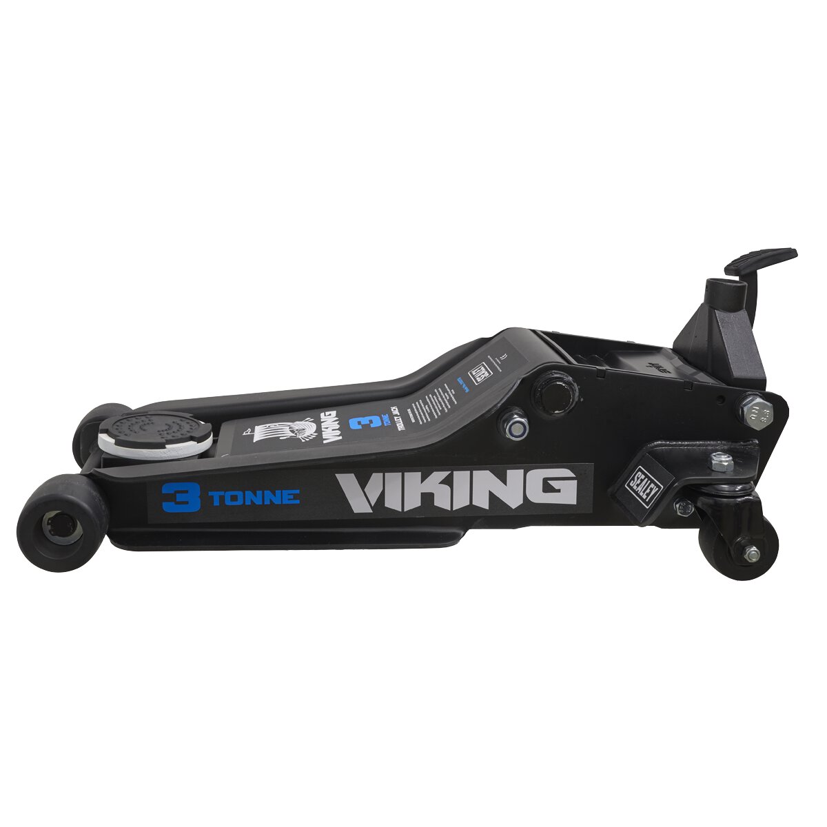 Viking 3tonne Low Entry Trolley Jack with Rocket Lift