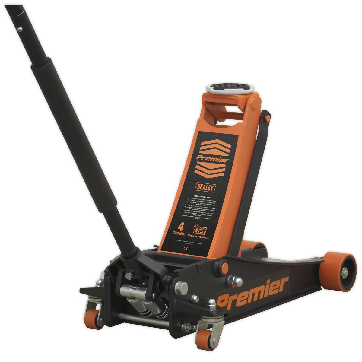 Trolley Jack 4tonne Rocket Lift Orange