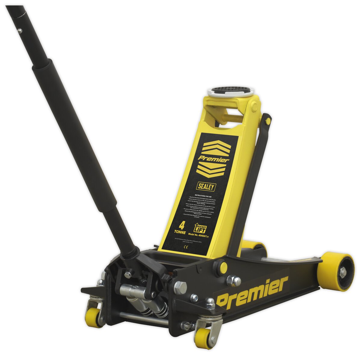 Trolley Jack 4tonne Rocket Lift Yellow