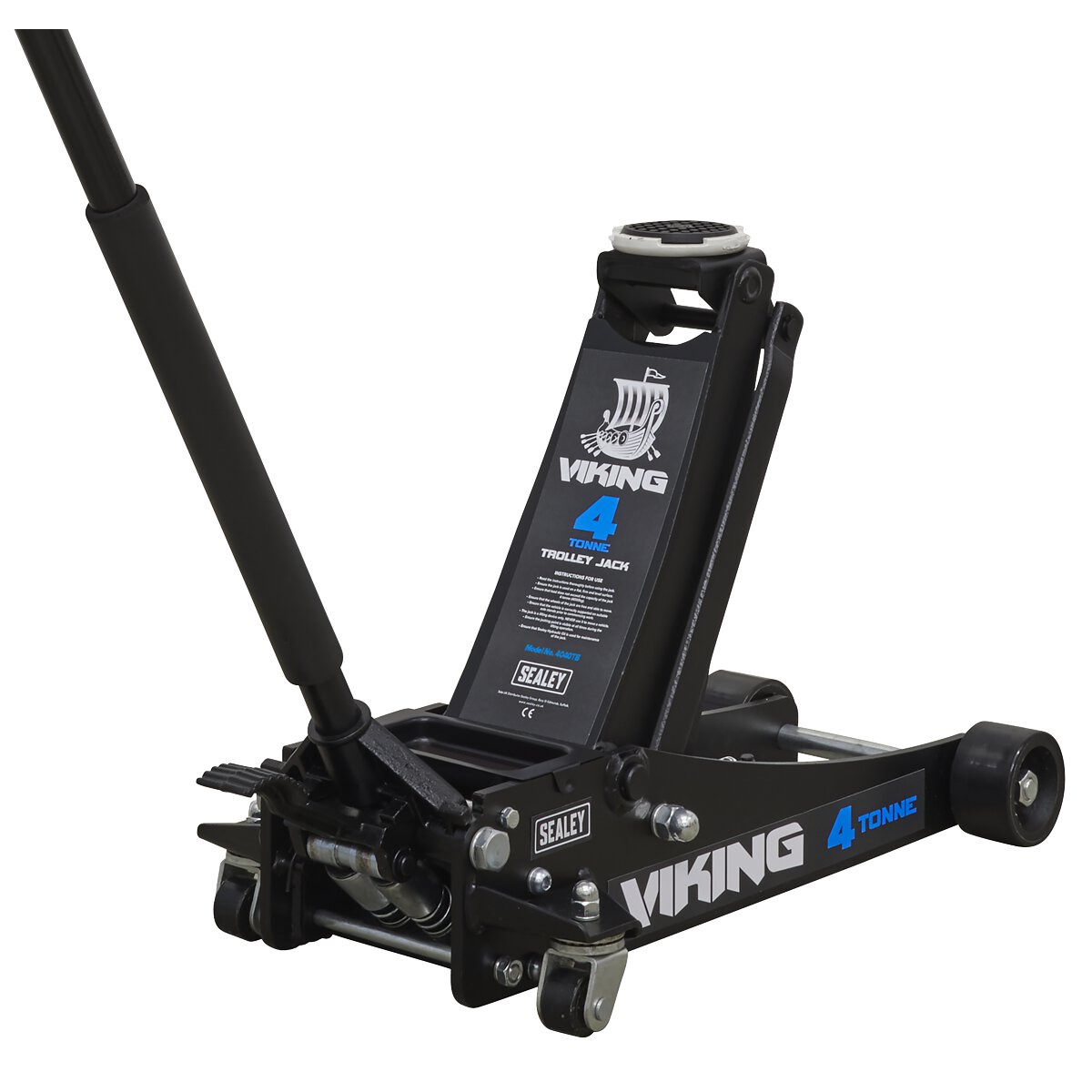 Viking Tyre Bay Trolley Jack 4tonne Low Entry with Rocket Lift