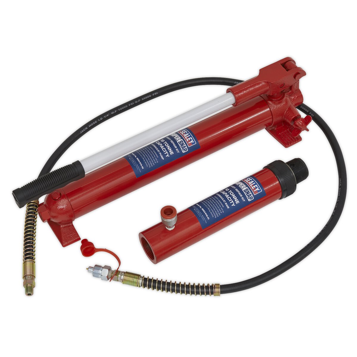 Push Ram with Pump & Hose Assembly - 10tonne
