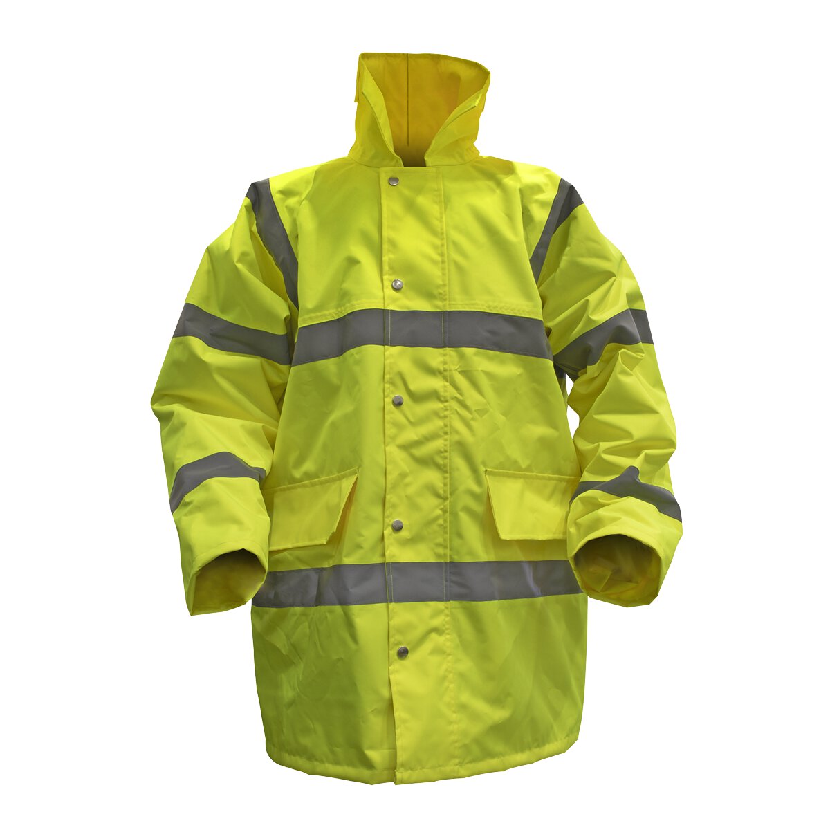 Hi-Vis Yellow Motorway Jacket with Quilted Lining - Medium