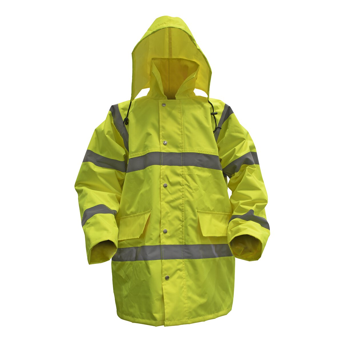 Hi-Vis Yellow Motorway Jacket with Quilted Lining - Medium