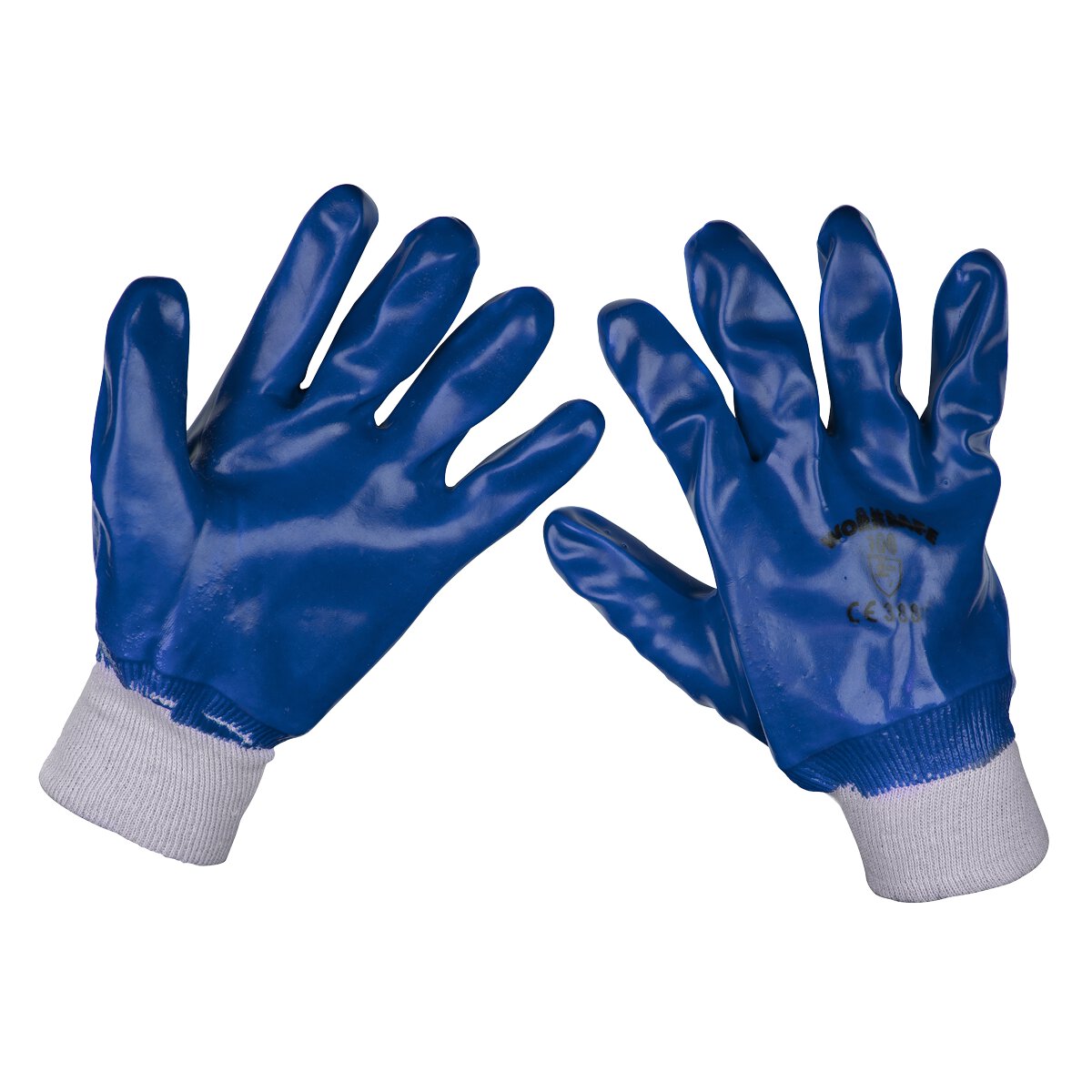 Nitrile Knitted Wrist Gloves Large - Pair