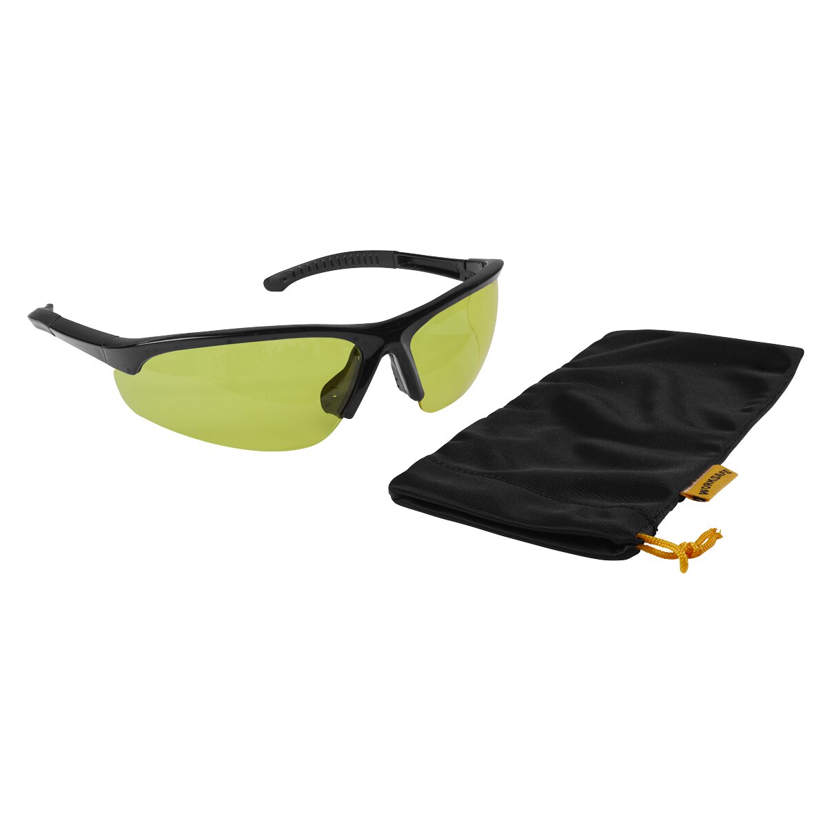 Zante Style Amber Lens Safety Glasses with Flexi Arms