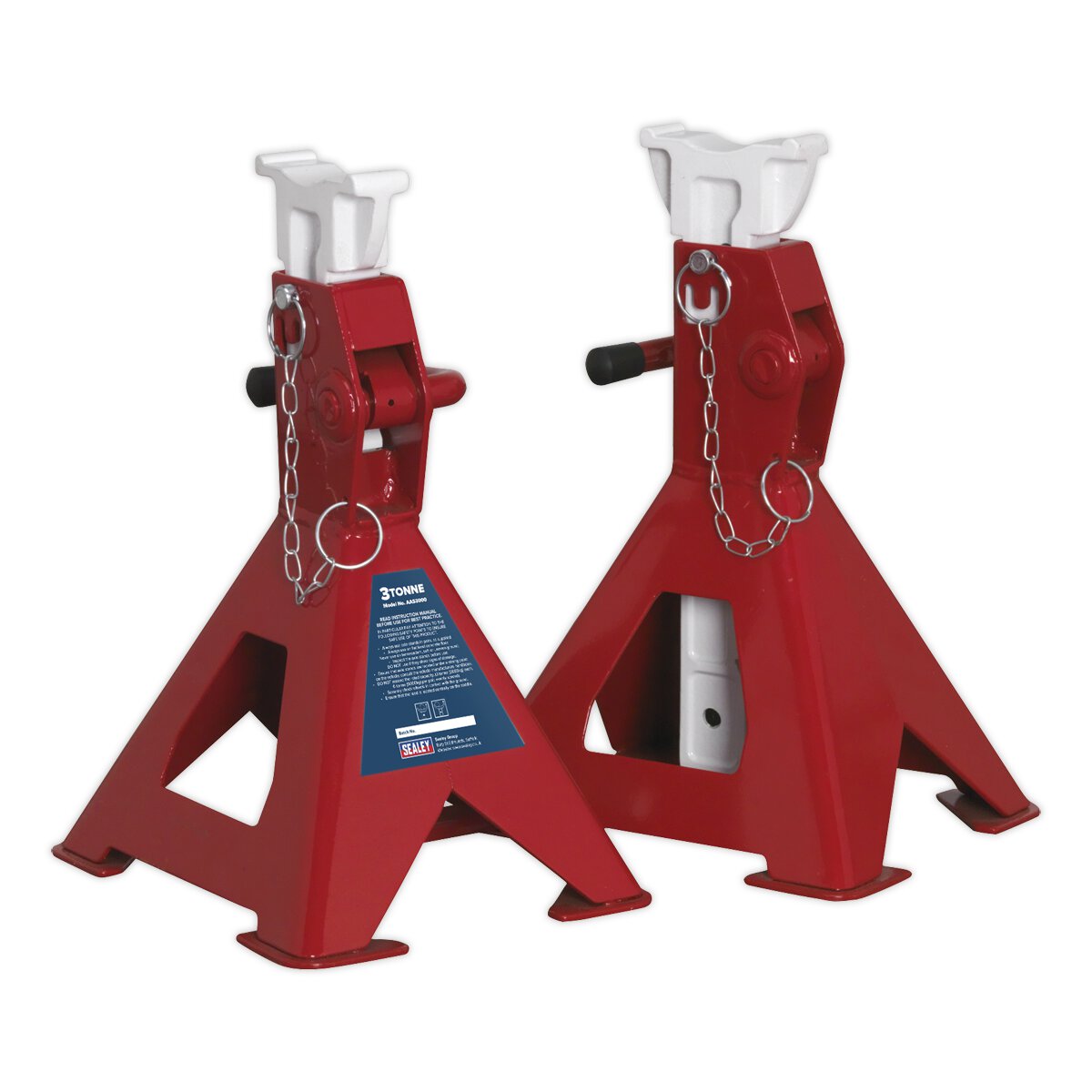Axle Stands (Pair) 3tonne Capacity per Stand Auto Rise Ratchet