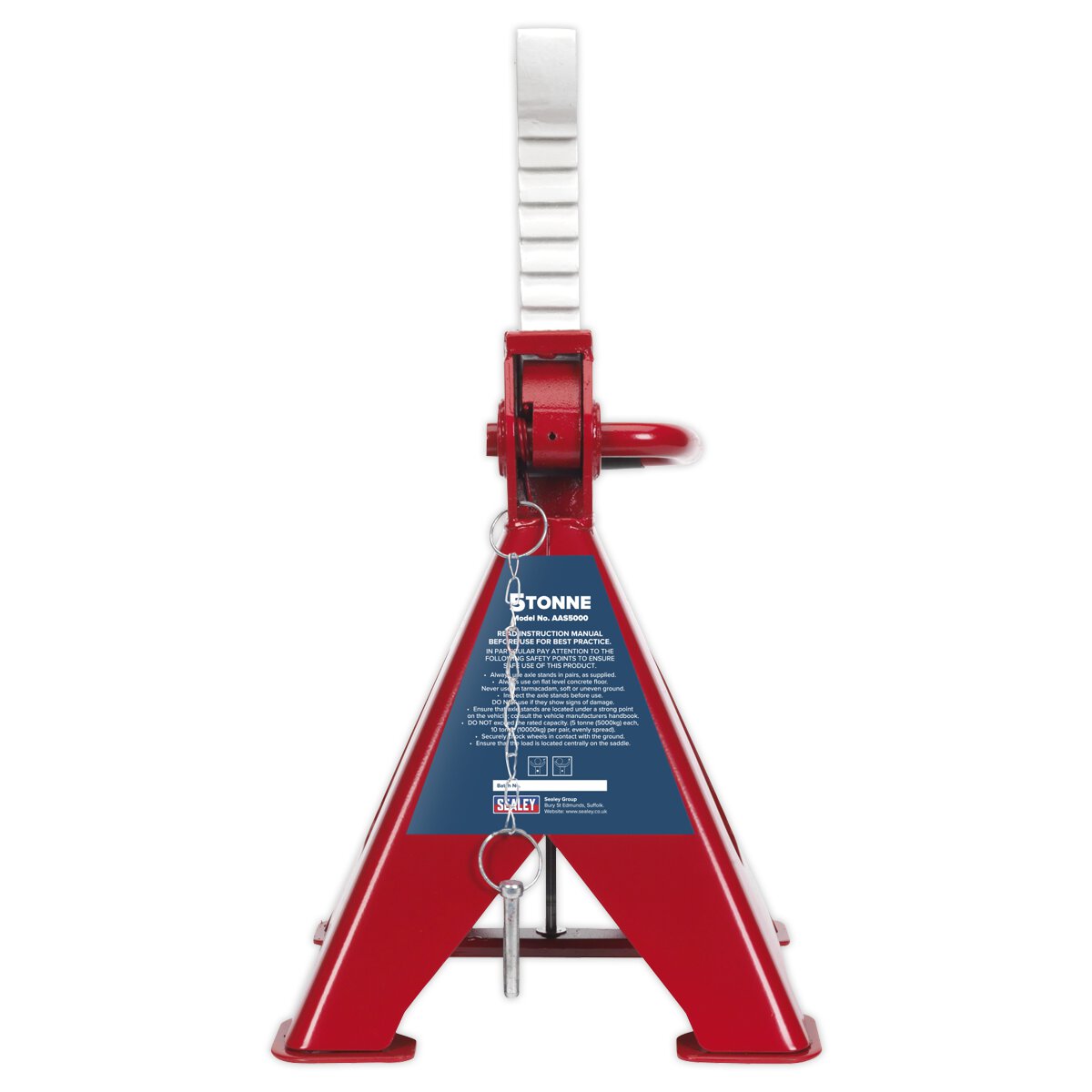 Axle Stands (Pair) 5tonne Capacity per Stand Auto Rise Ratchet