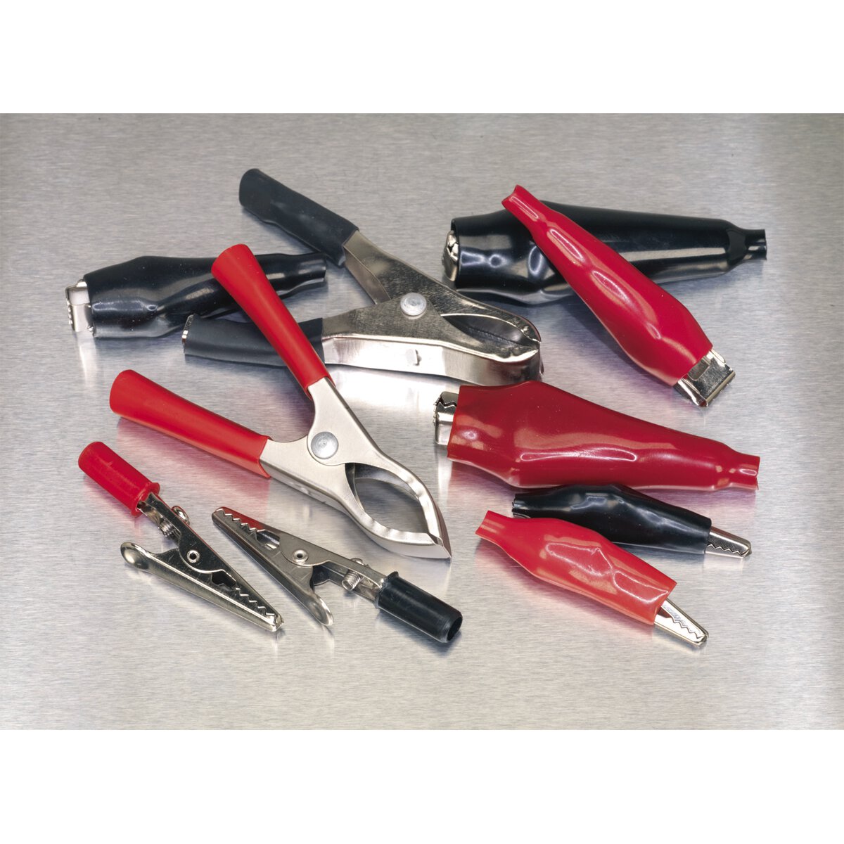Crocodile Clip Assortment 60pc Black & Red