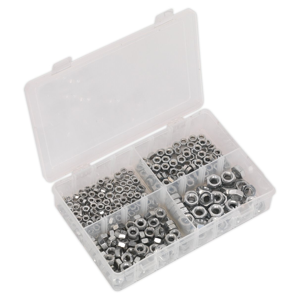 Steel Nut Assortment 370pc M5-M10 DIN 934 Metric