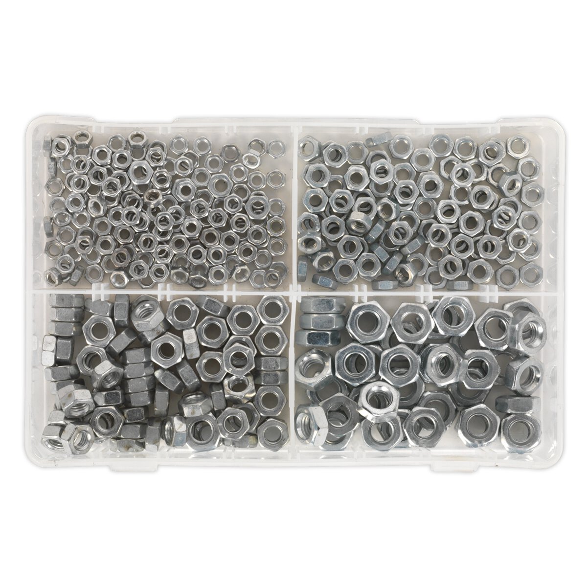 Steel Nut Assortment 370pc M5-M10 DIN 934 Metric