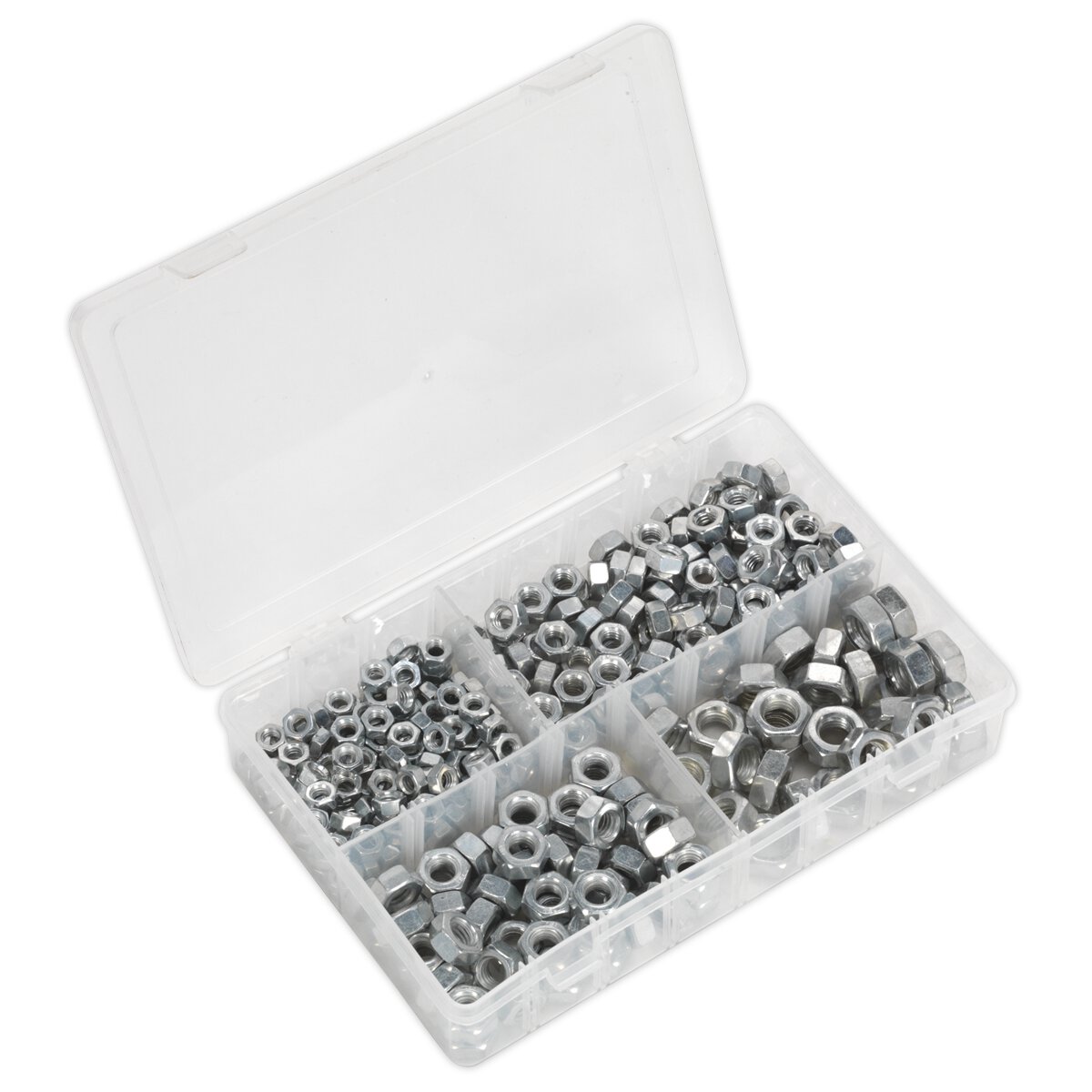 Steel Nut Assortment 320pc 1/4"-1/2"UNF DIN 934
