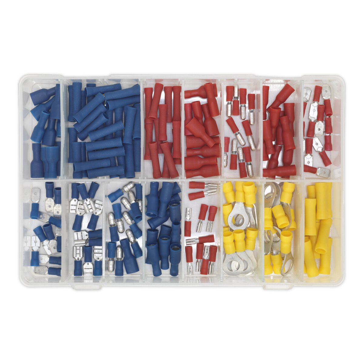 Crimp Terminal Assortment 200pc Blue, Red & Yellow