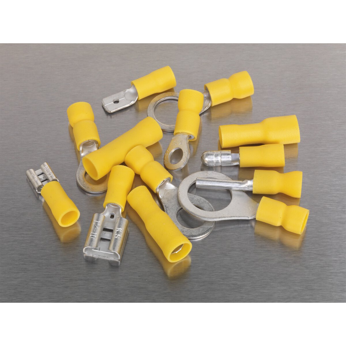 Crimp Terminal Assortment 140pc Yellow