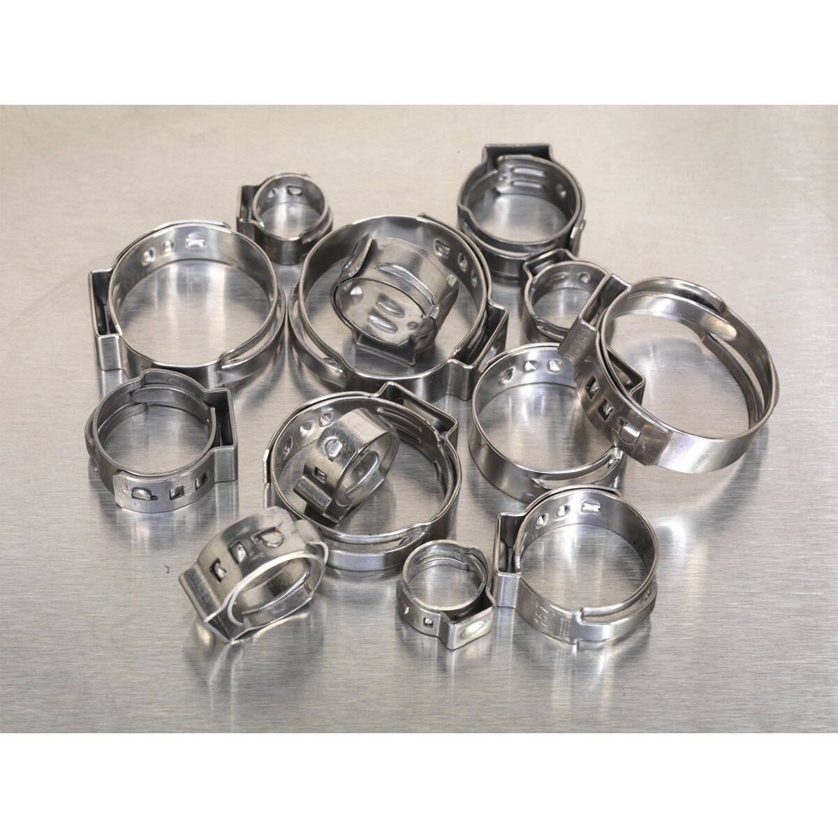 O-Clip Single Ear Assortment 160pc Stainless Steel