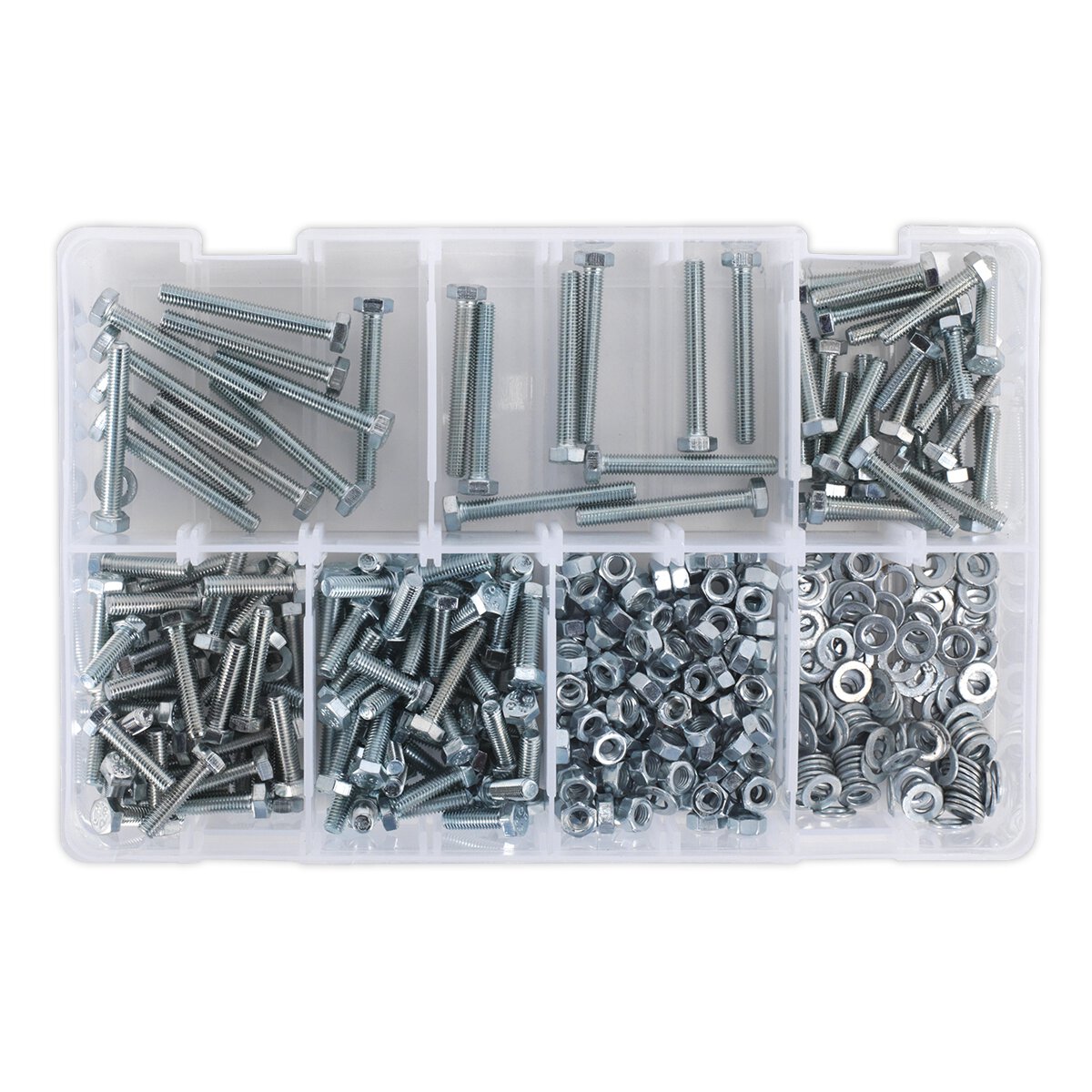 Setscrew, Nut & Washer Assortment 444pc High Tensile M5 Metric
