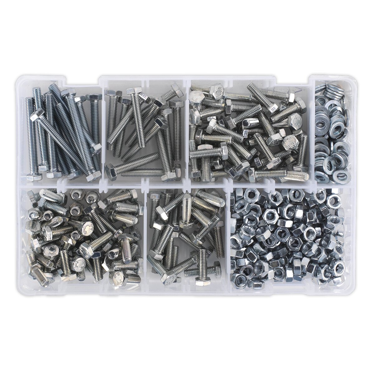 Setscrew, Nut & Washer Assortment 408pc High Tensile M6 Metric