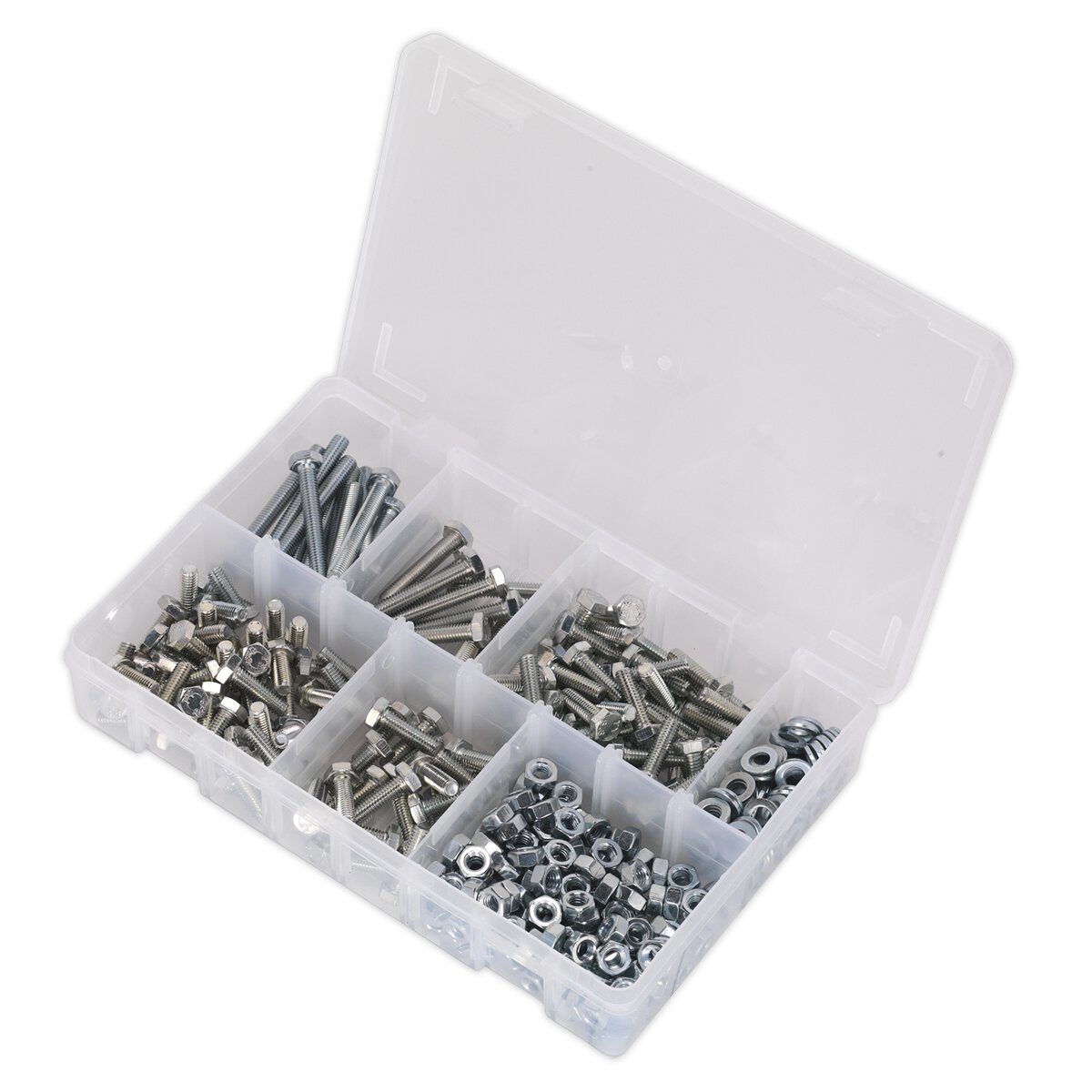 Setscrew, Nut & Washer Assortment 408pc High Tensile M6 Metric