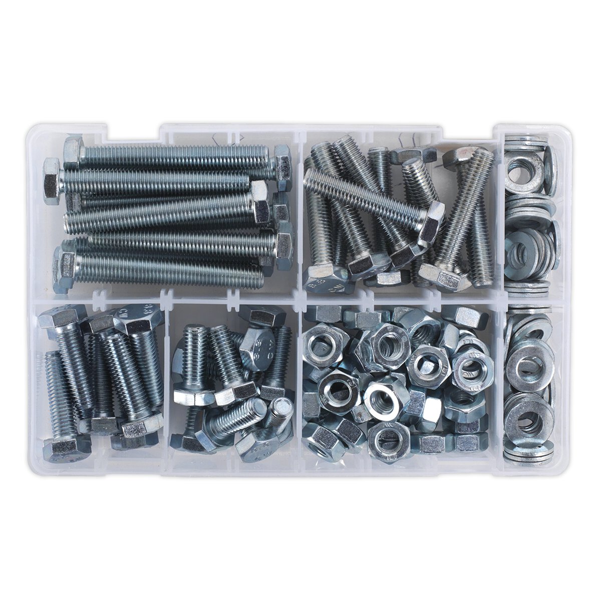 Setscrew, Nut & Washer Assortment 150pc High Tensile M10 Metric