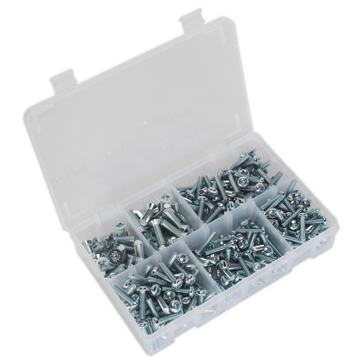Machine (Body) Screw Assortment 264pc M5-M8 Countersunk DIN 965Z & Pan Head DIN 7985Z Pozi - Metric