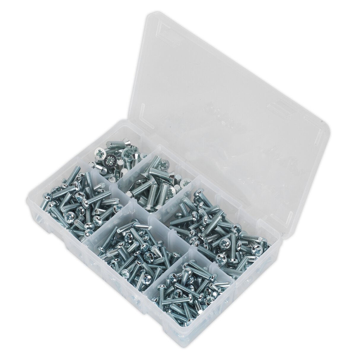 Machine (Body) Screw Assortment 264pc M5-M8 Countersunk DIN 965Z & Pan Head DIN 7985Z Pozi - Metric