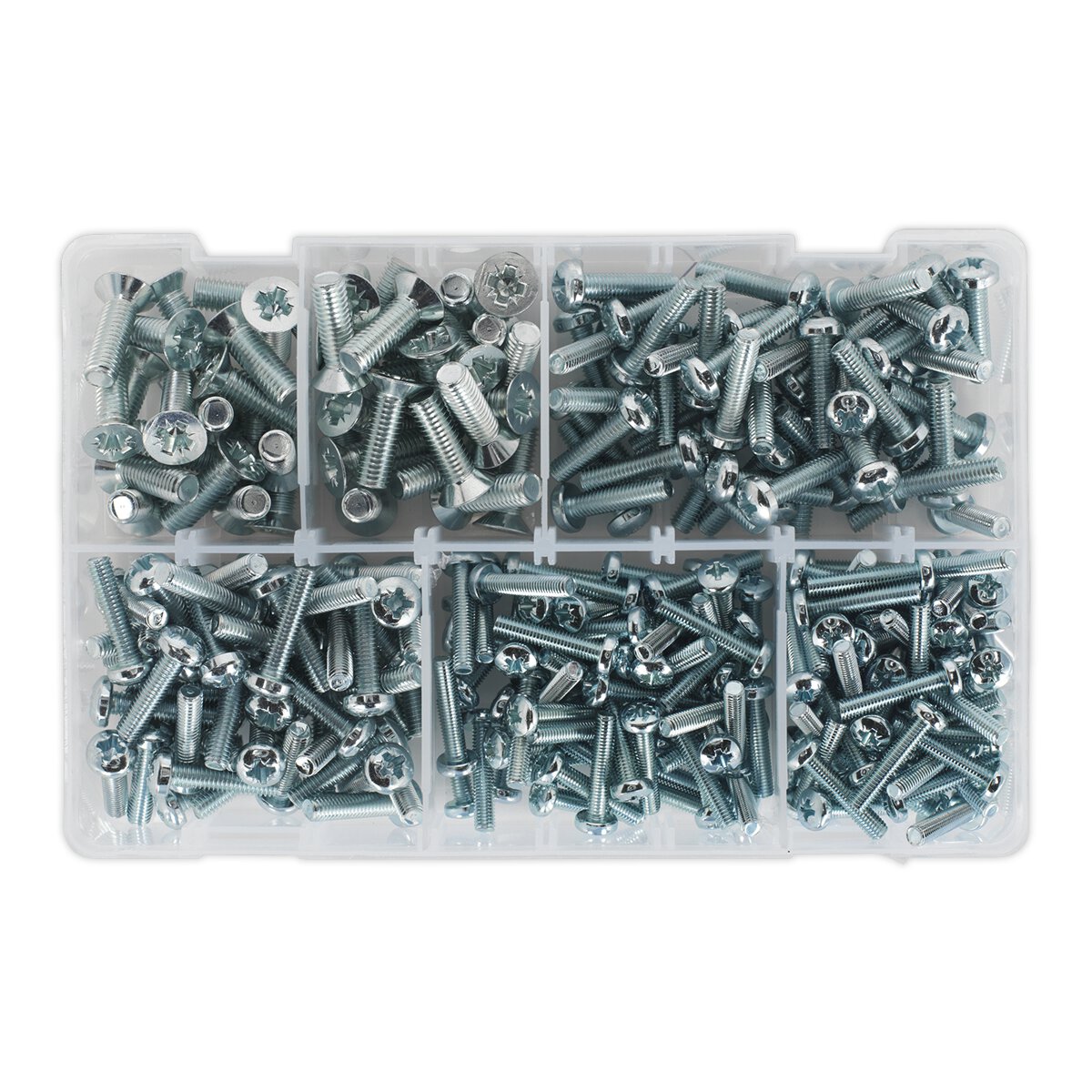 Machine (Body) Screw Assortment 264pc M5-M8 Countersunk DIN 965Z & Pan Head DIN 7985Z Pozi - Metric