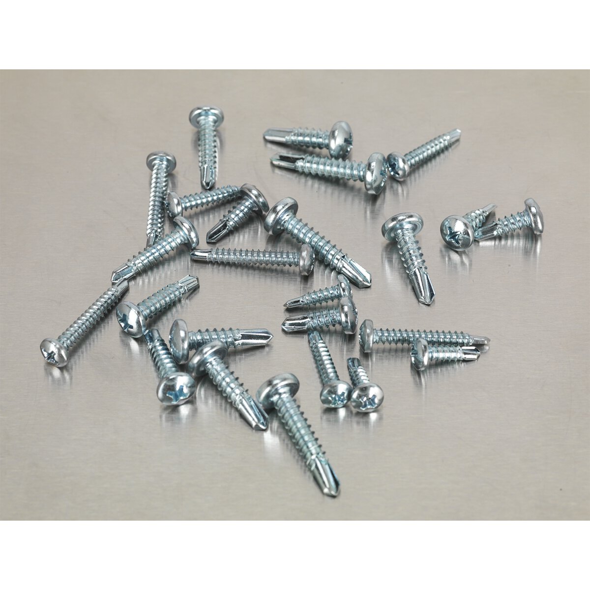 Self Drilling Screw Assortment 500pc Pan Head Phillips Zinc D7504N