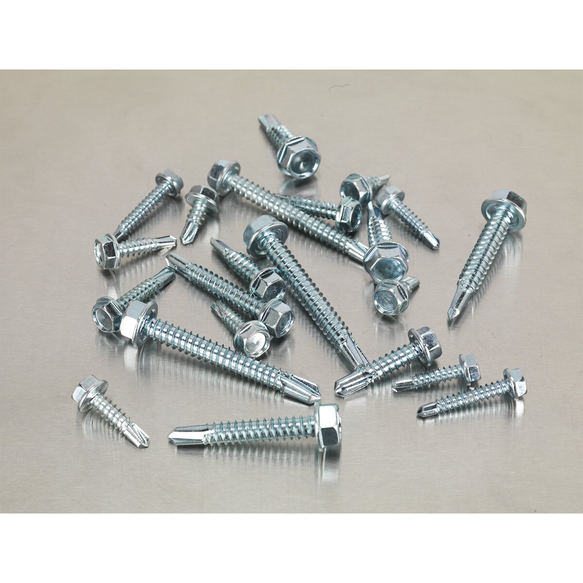 Self Drilling Screw Assortment 410pc Hex Head Zinc DIN 7504K