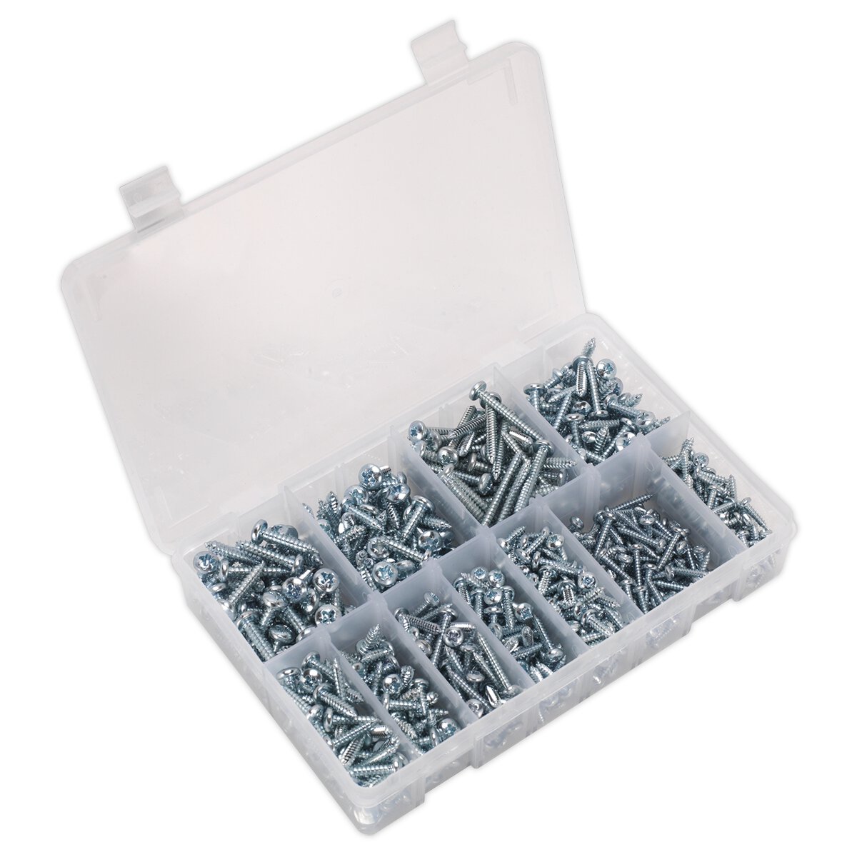 Self Tapping Screw Assortment 700pc Pan Head Pozi Zinc DIN 7981CZ