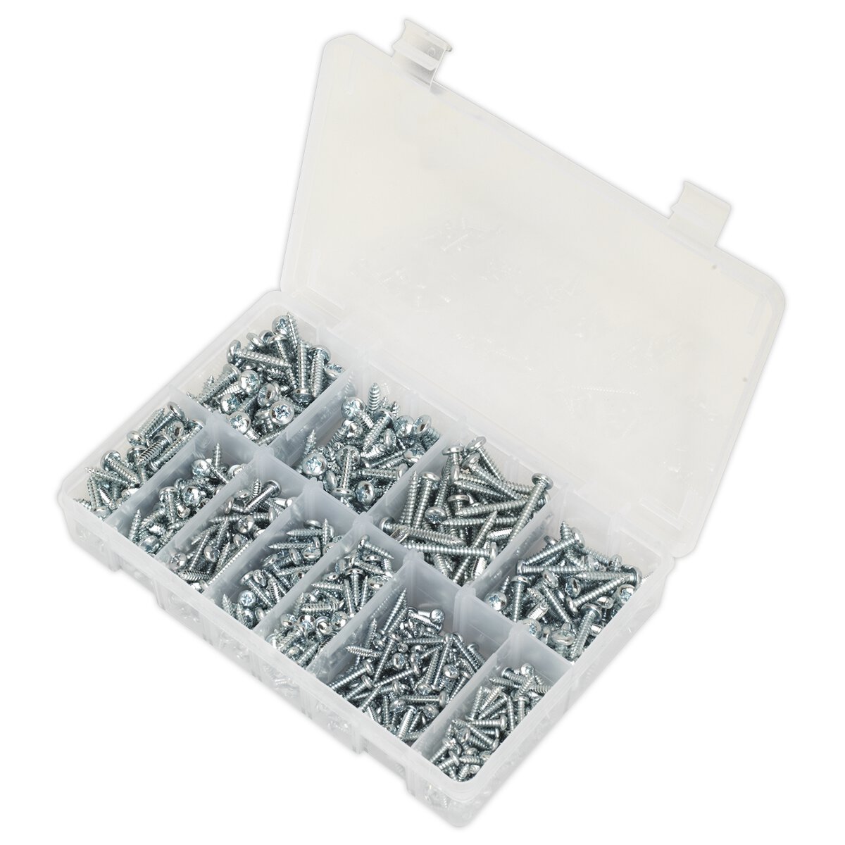 Self Tapping Screw Assortment 700pc Pan Head Pozi Zinc DIN 7981CZ