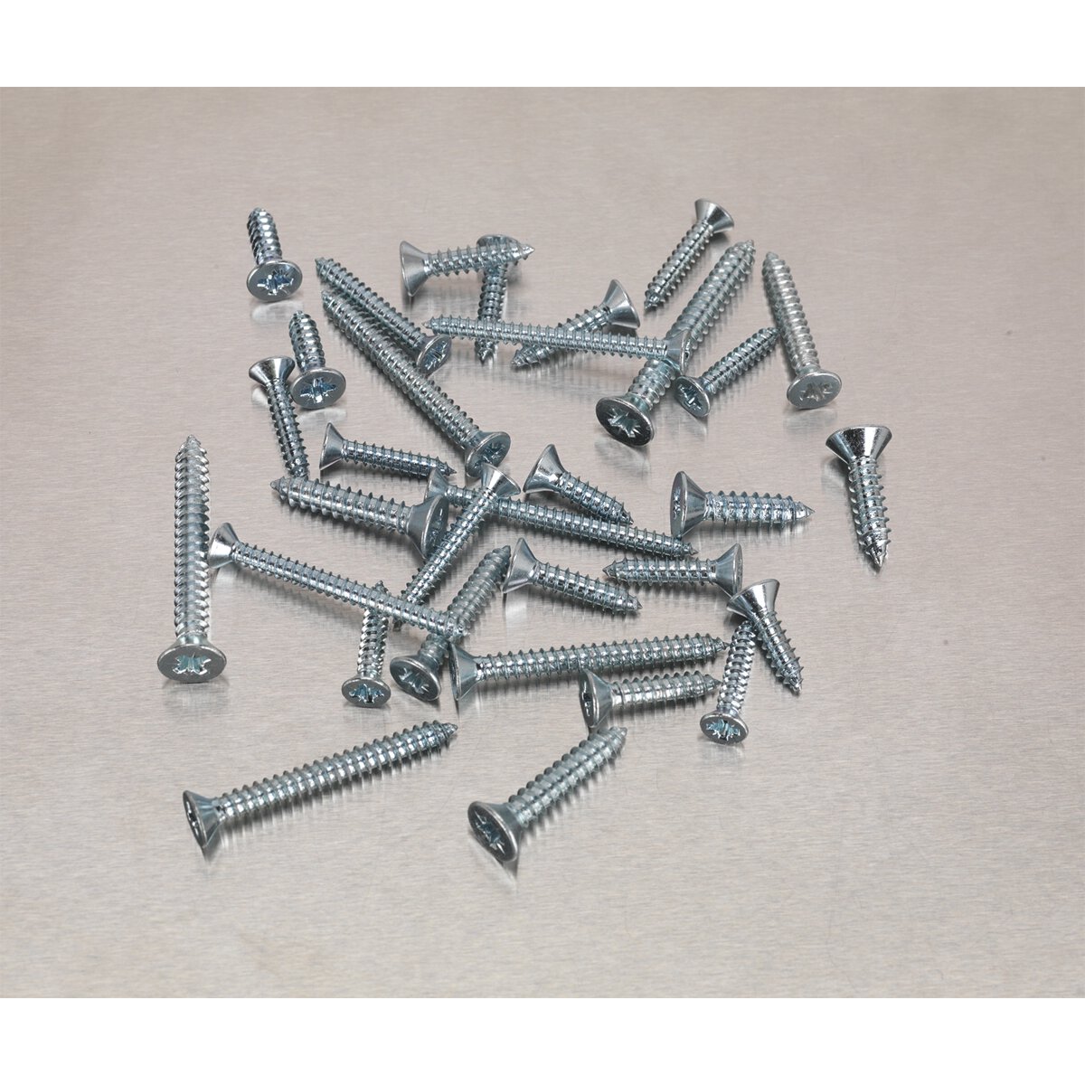 Self Tapping Screw Assortment 600pc Countersunk Pozi Zinc DIN 7982