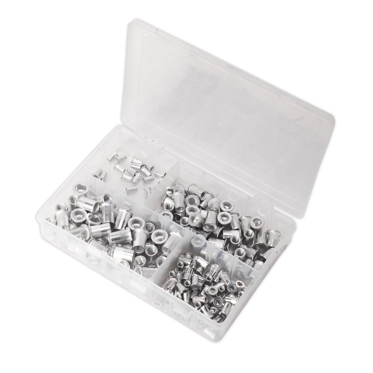 Threaded Insert (Rivet Nut) Assortment 200pc M4-M8 Splined Metric