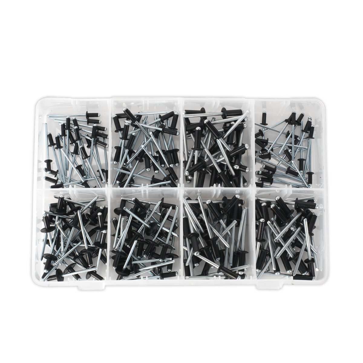 Rivet Assortment 200pc Black Anodised
