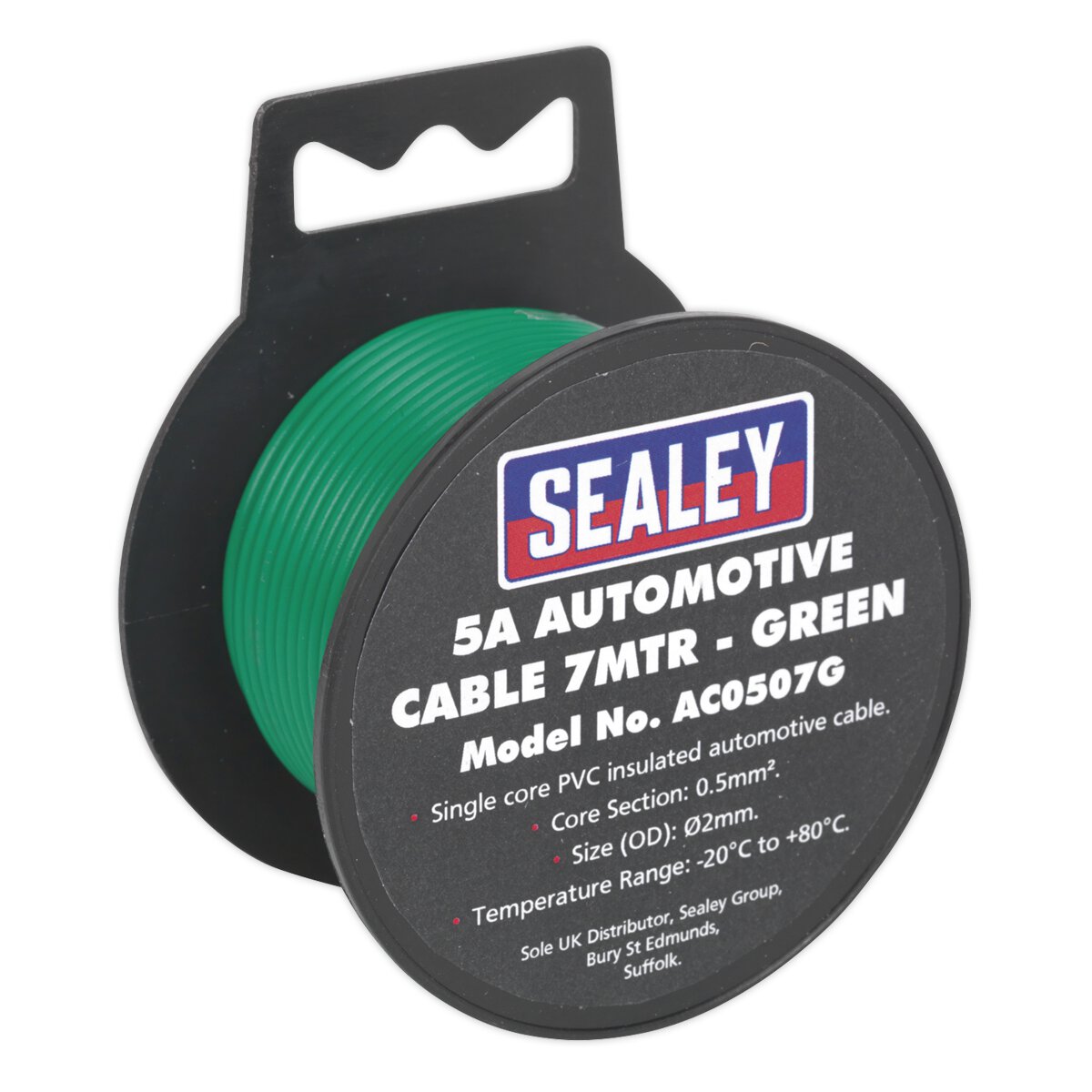 Automotive Cable Thick Wall 5A 7m Green
