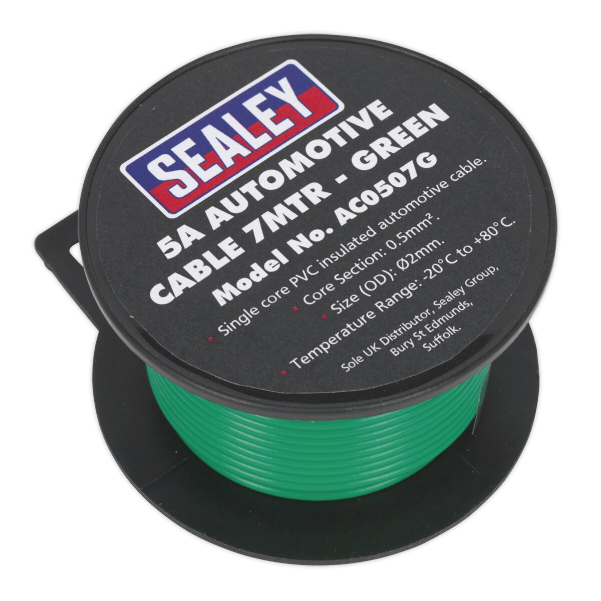 Automotive Cable Thick Wall 5A 7m Green
