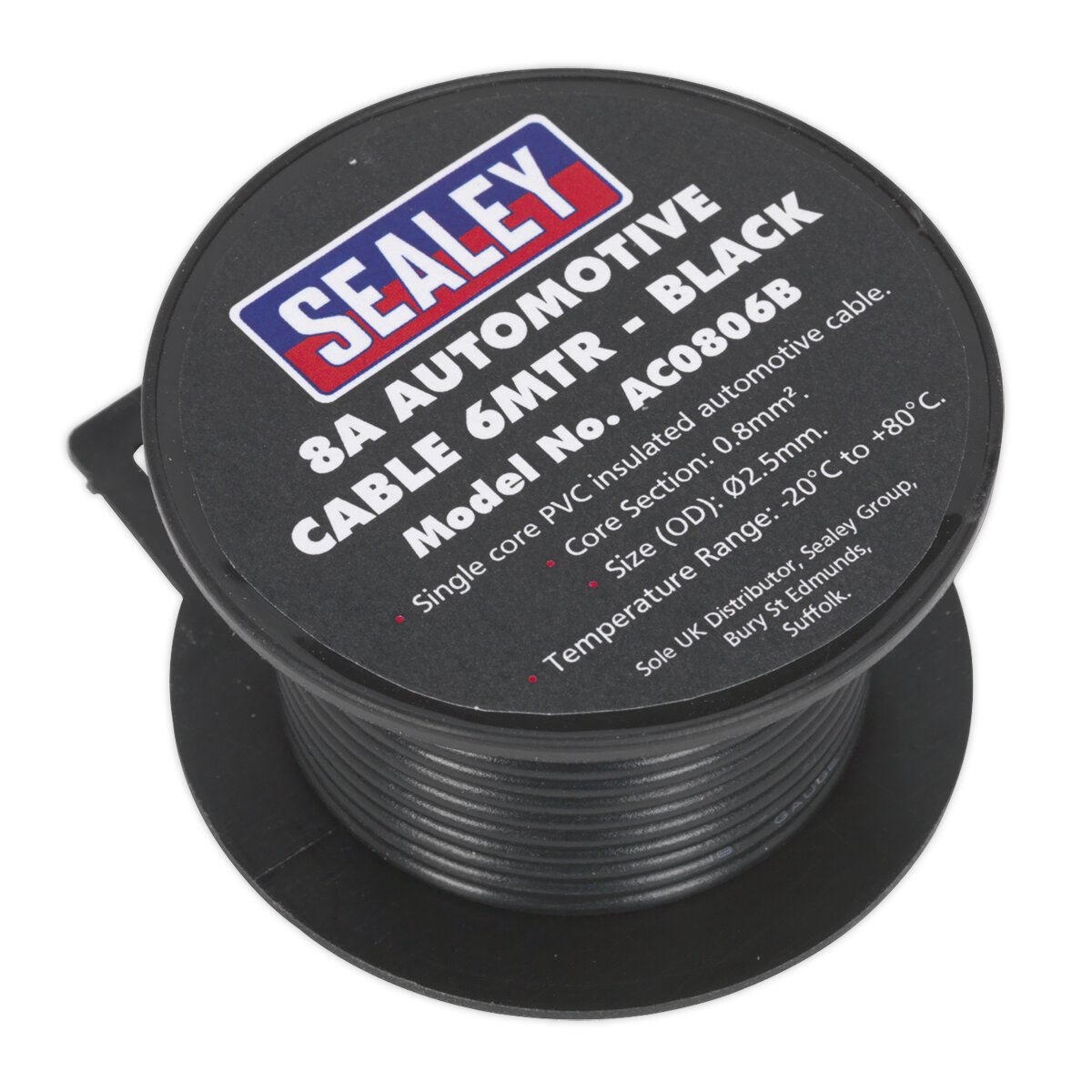 Automotive Cable Thick Wall 8A 6m Black