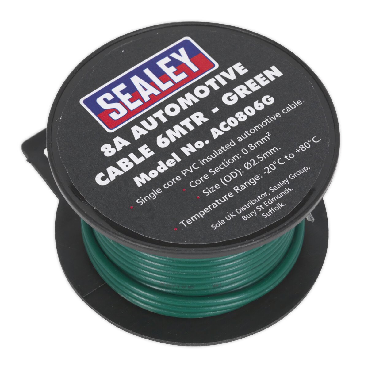 Automotive Cable Thick Wall 8A 6m Green