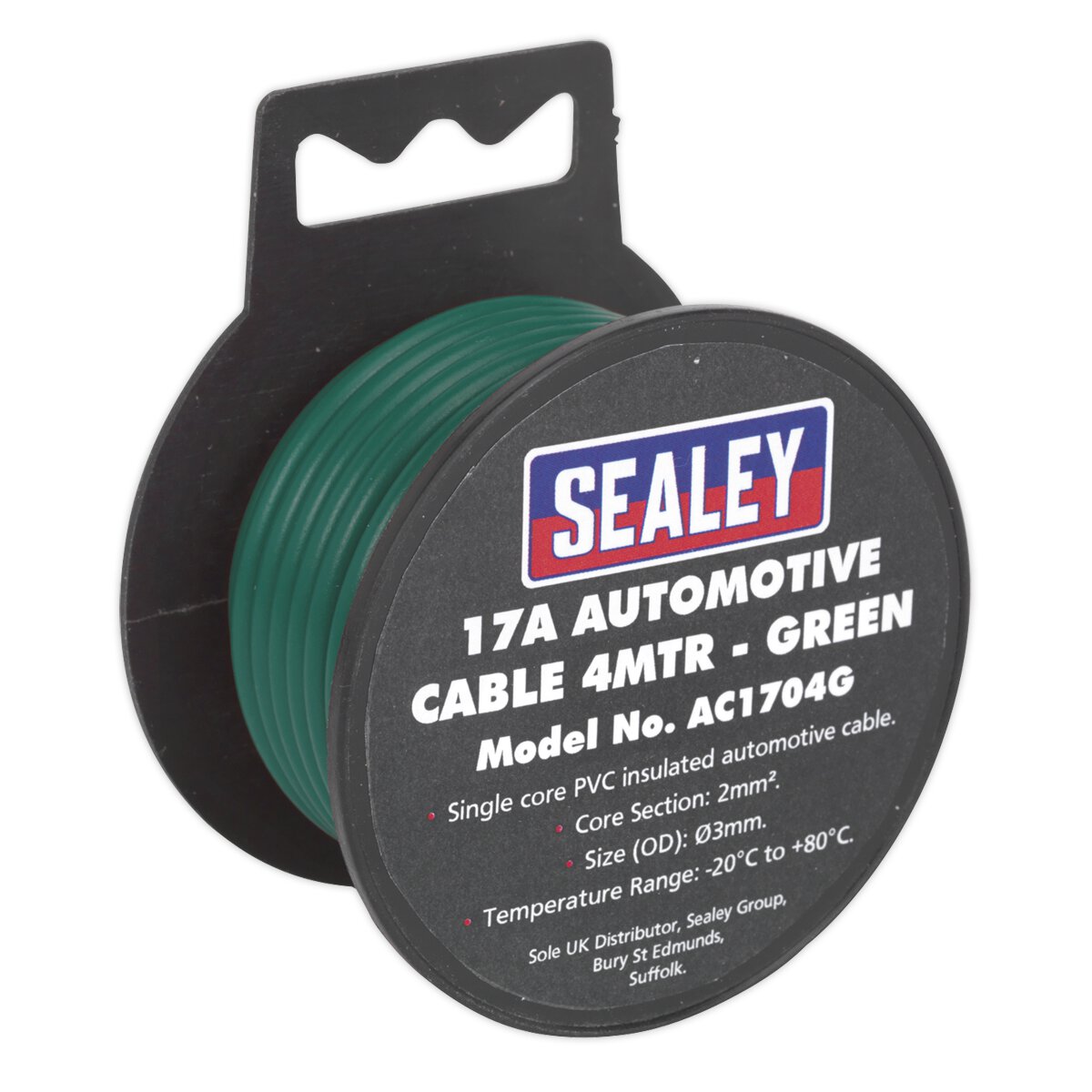 Automotive Cable Thick Wall 17A 4m Green