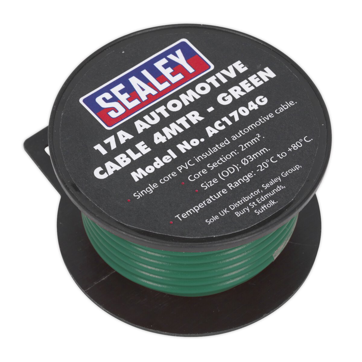 Automotive Cable Thick Wall 17A 4m Green