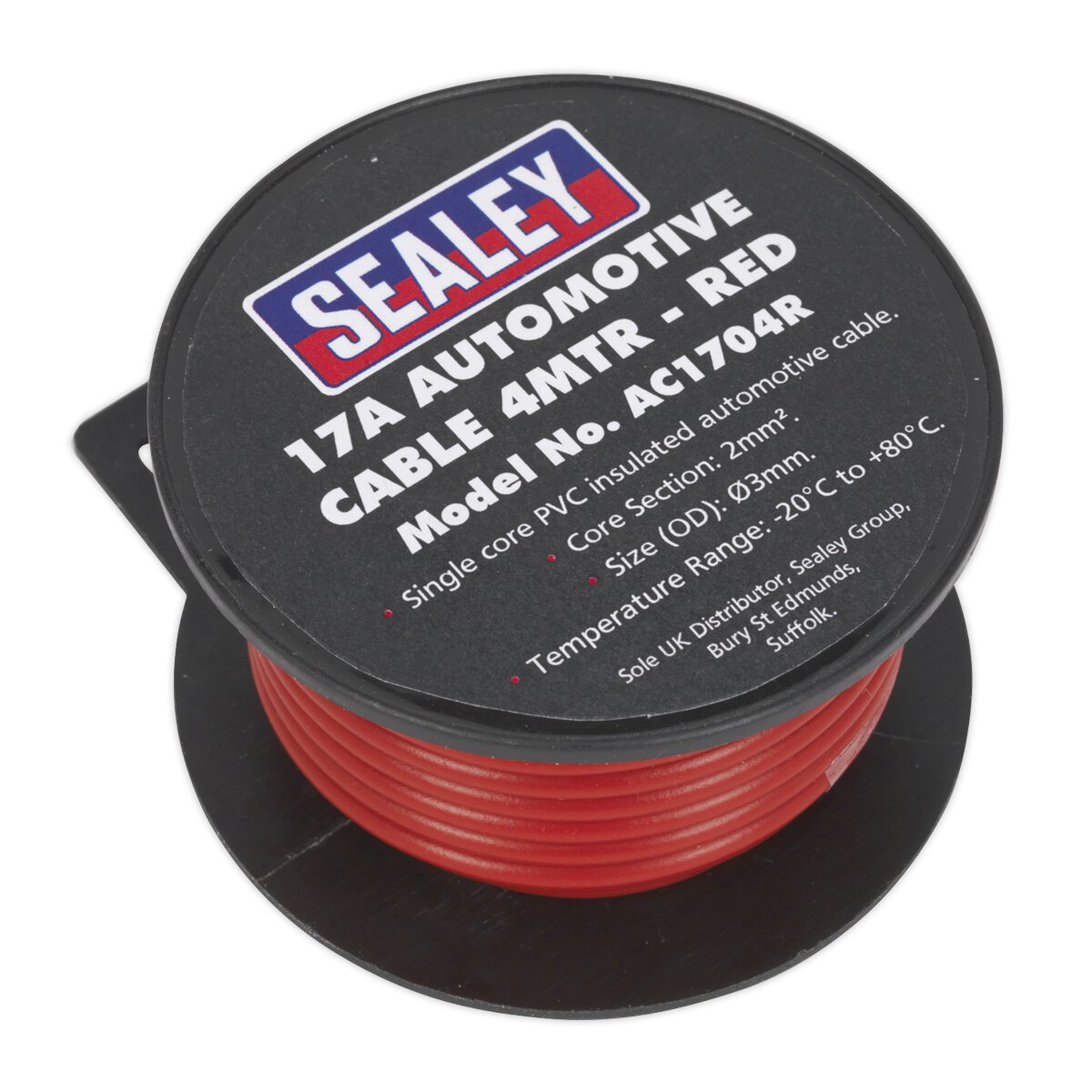 Automotive Cable Thick Wall 17A 4m Red