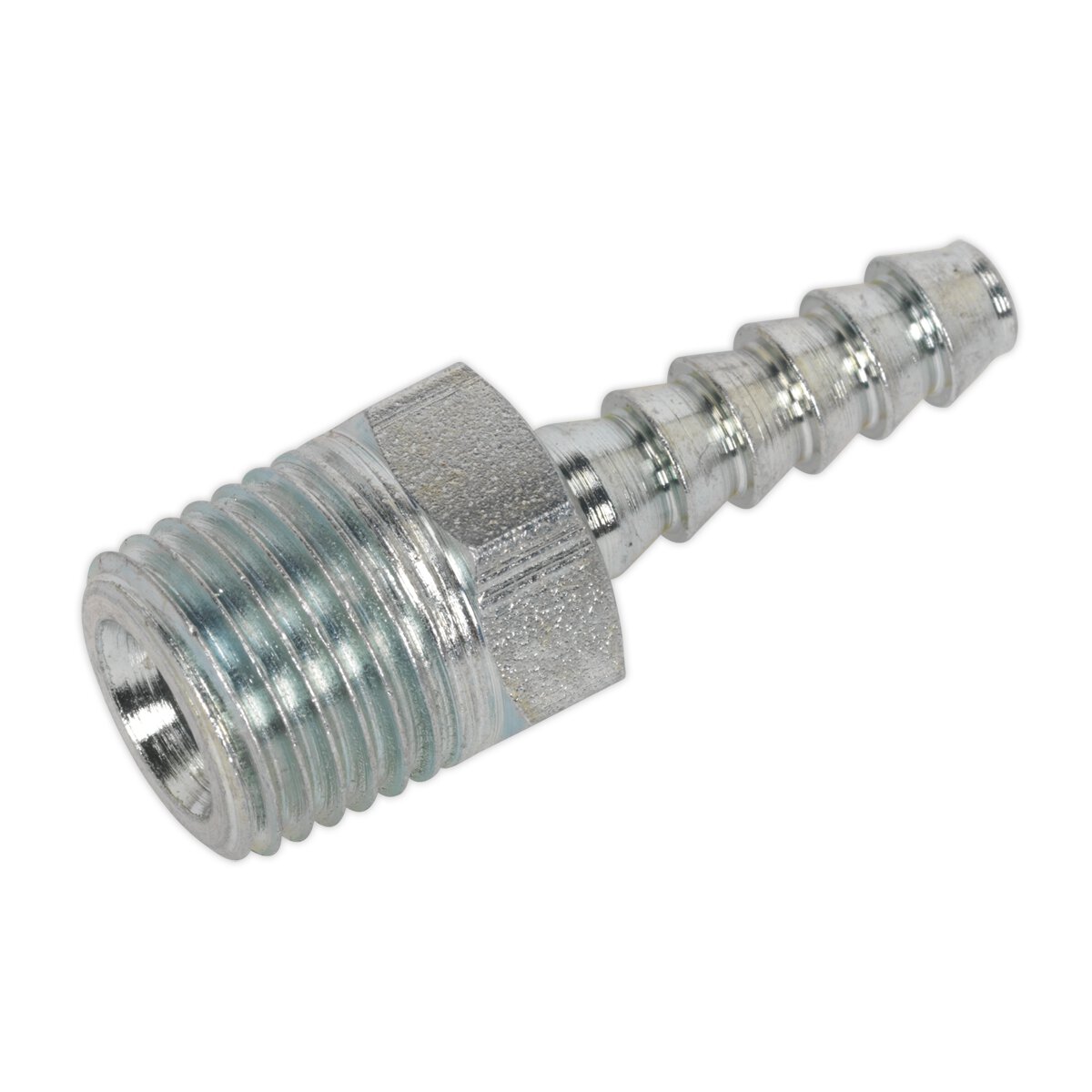 Screwed Tailpiece Male 1/4"BSPT - 3/16" Hose Pack of 5