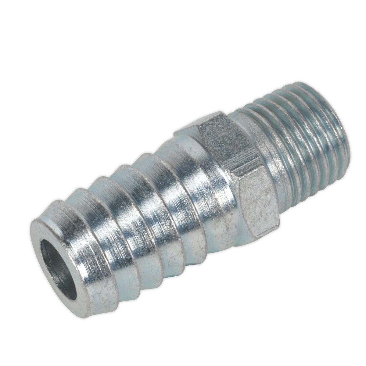Screwed Tailpiece Male 1/4"BSPT - 1/2" Hose Pack of 5